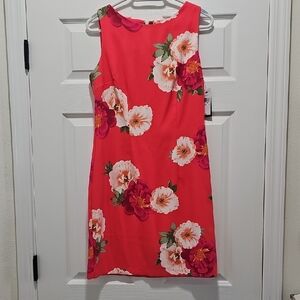 Alyx Vibrant Red Floral Midi Dress